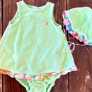 Ralph Lauren terry cloth swim cover up 3 months